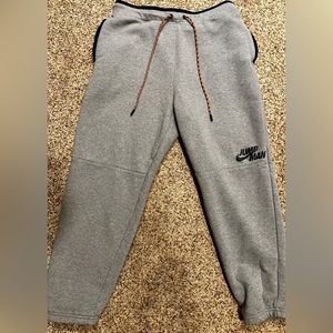 Nike Jordan Jumpman Fleece Pants- XL- Carbon/Heather/Black- LIKE NEW